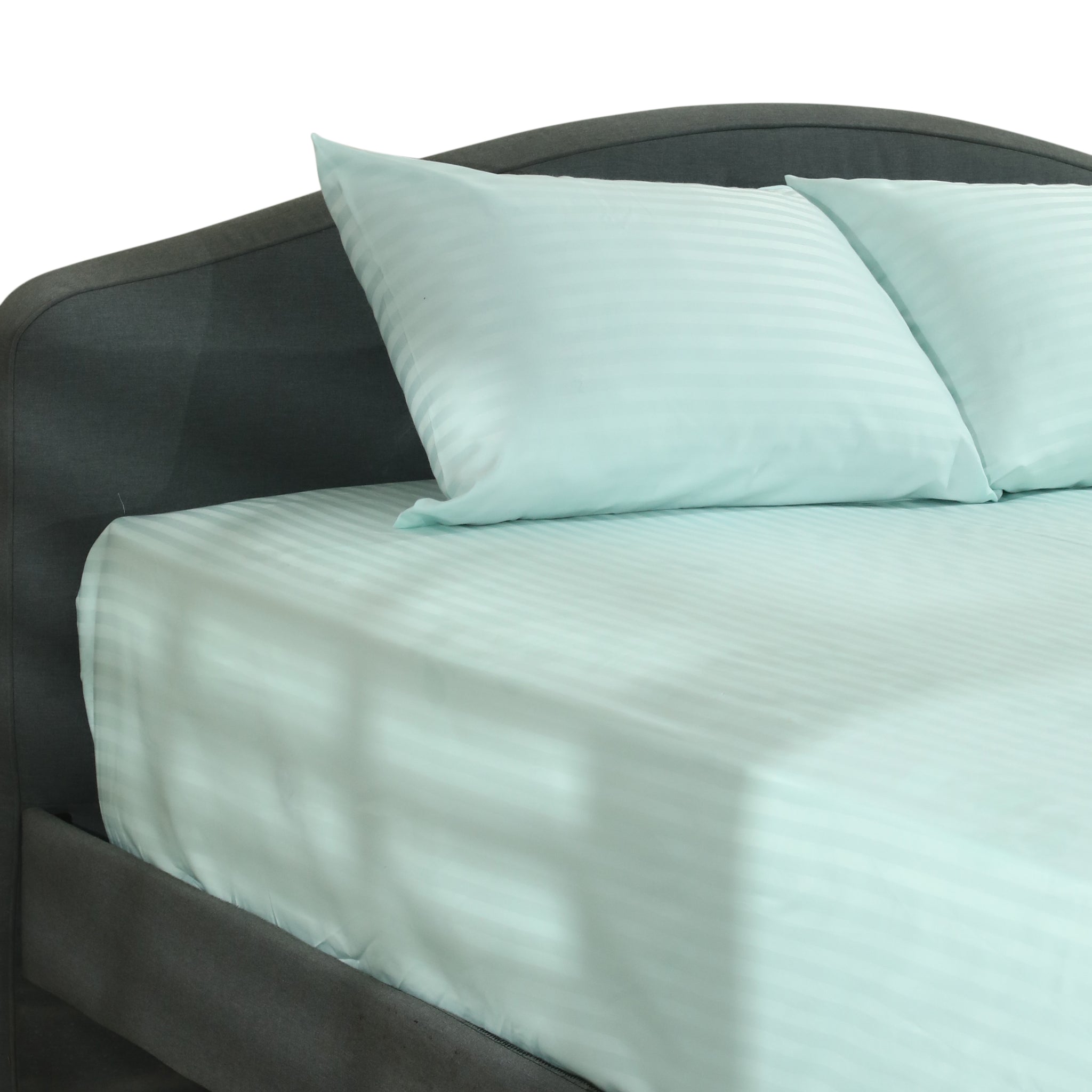 Satin Stripe Fitted Sheet + Pillowcases (300 TC)