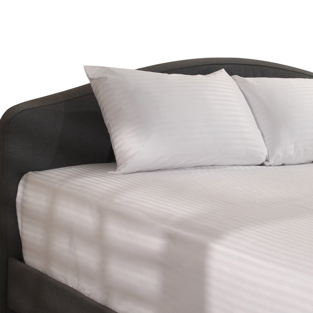 Satin Stripe Fitted Sheet + Pillowcases (300 TC)