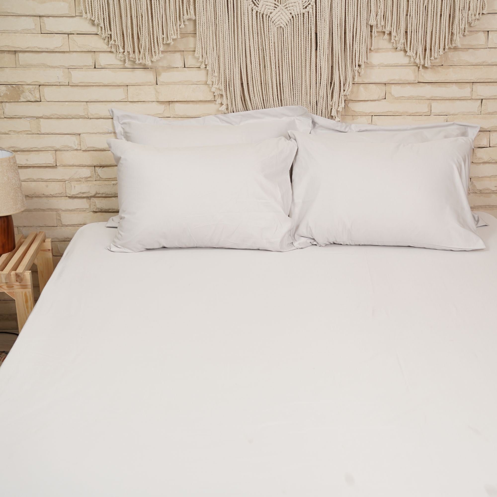 Sateen Fitted Sheet + Pillowcases (600TC)