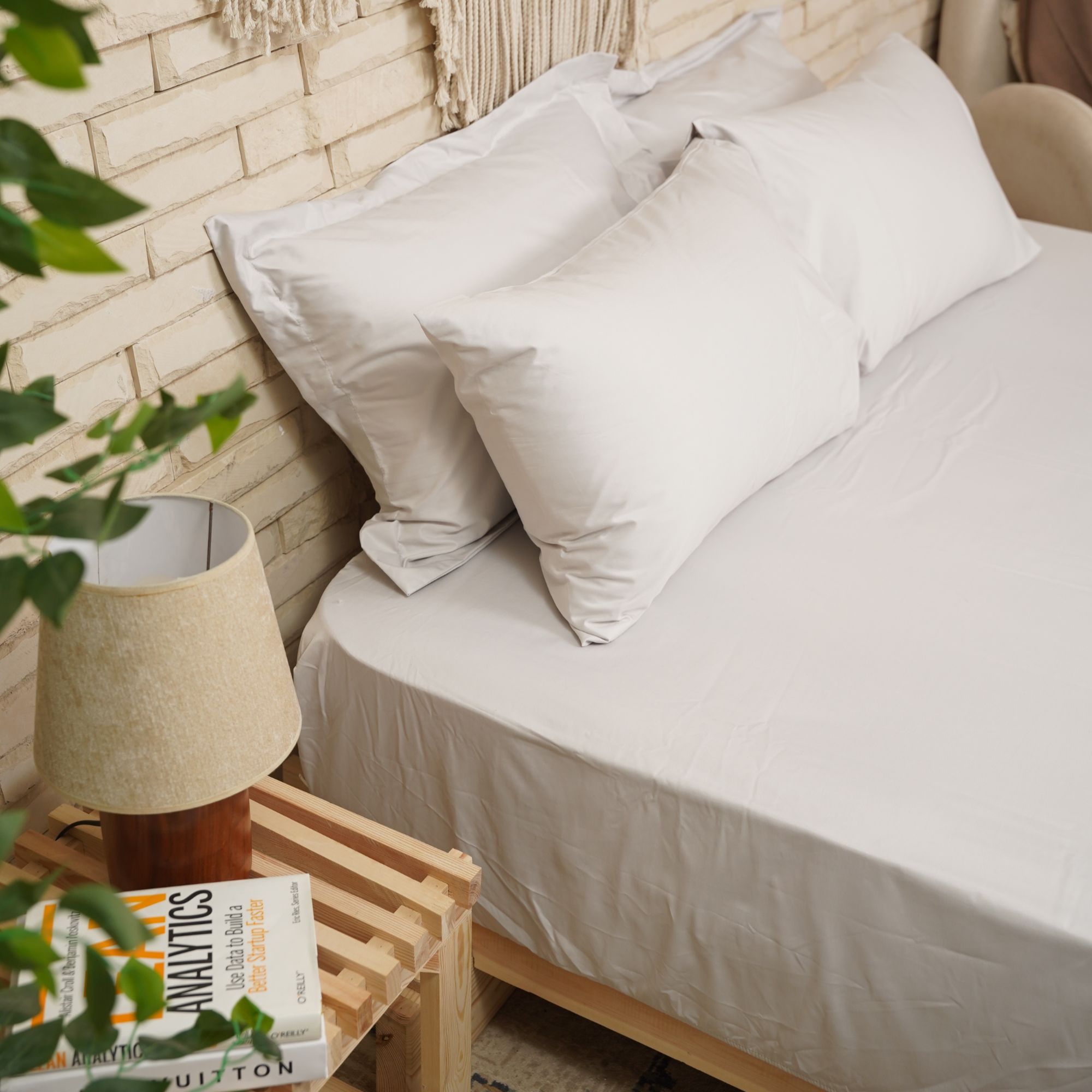 Sateen Fitted Sheet + Pillowcases (600TC)