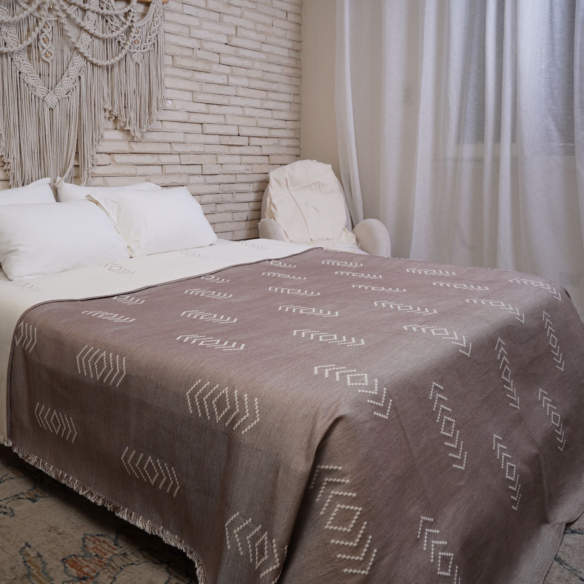 Kinar Handmade Cotton Coverlet KN14