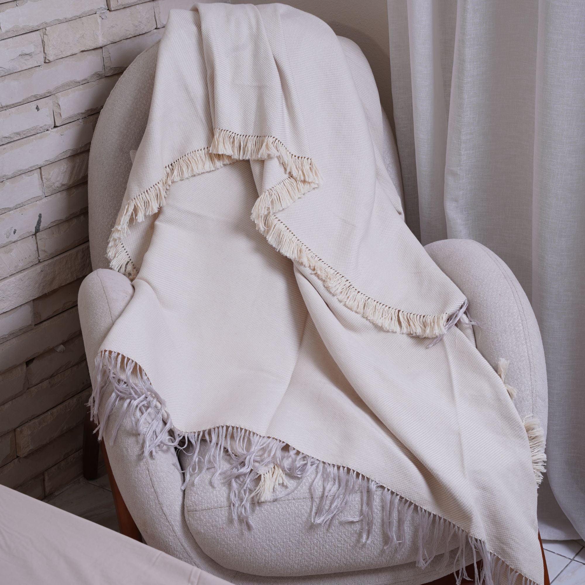 Plain Cotton Throw Blanket TH5