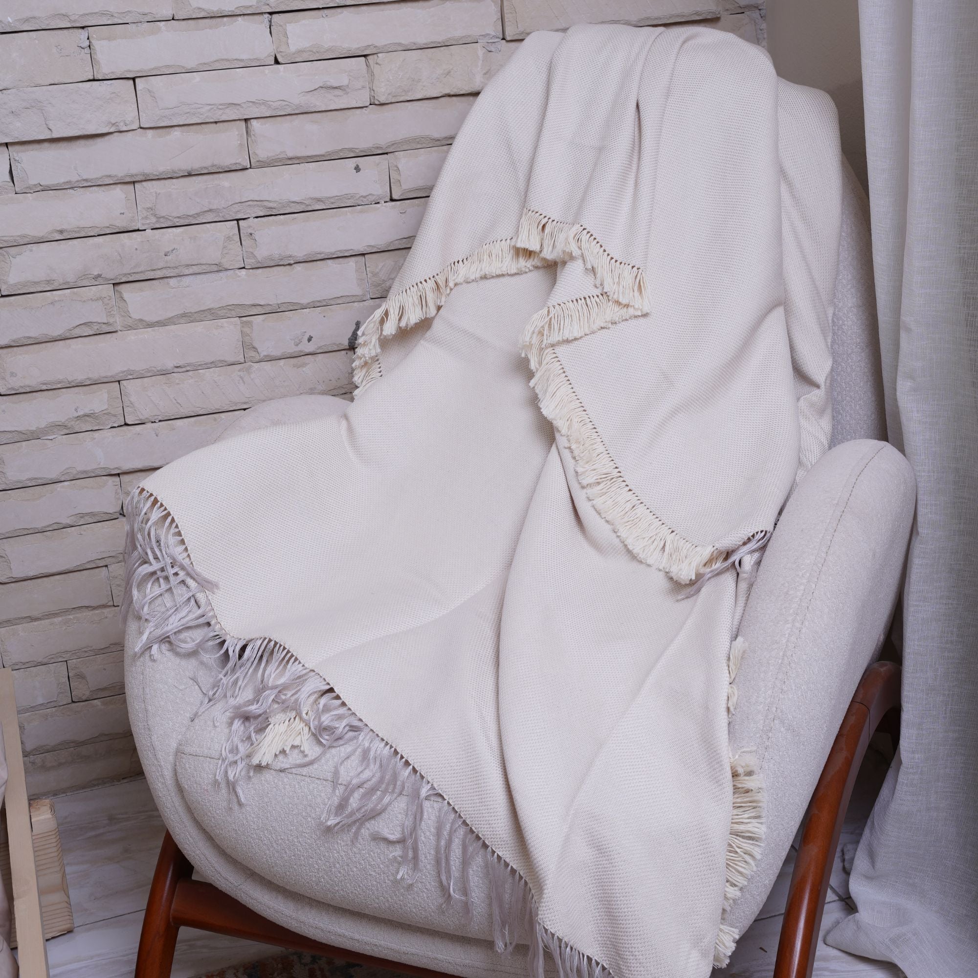 Plain Cotton Throw Blanket TH5