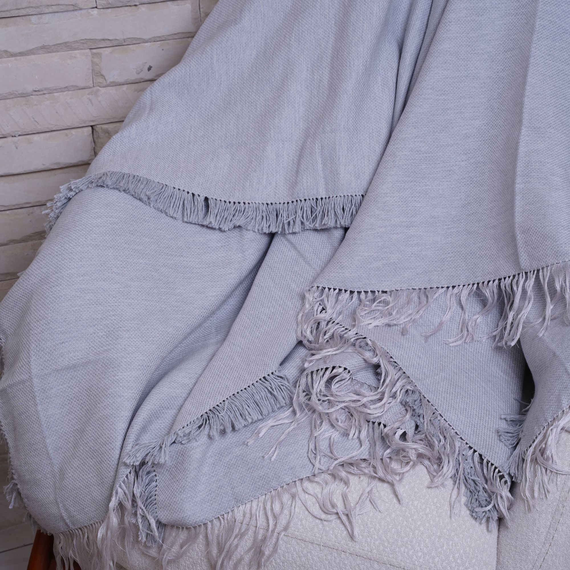 Plain Knit Cotton Throw TH7