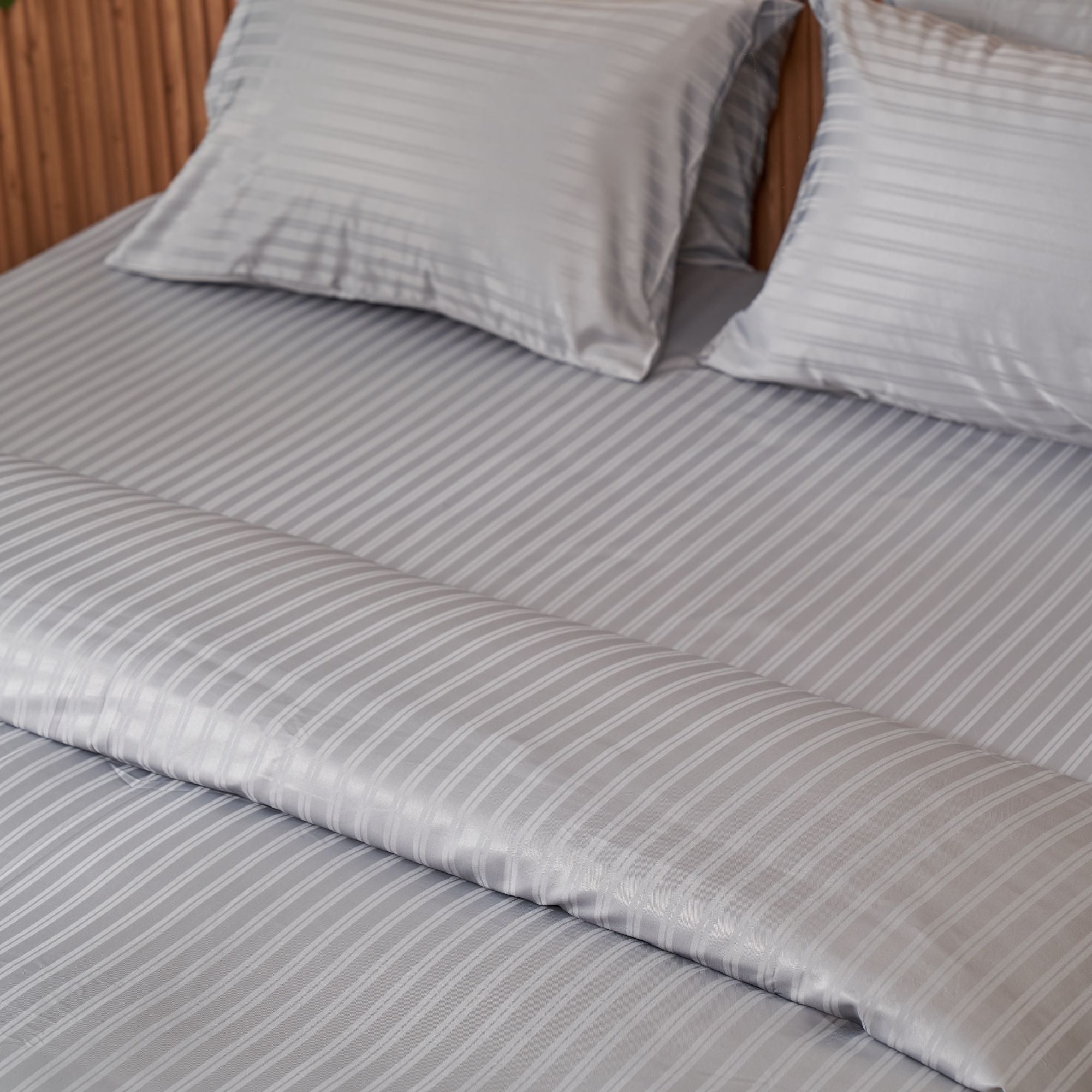 Sateen Stripe Duvet Cover Set 400 TC 100% Cotton